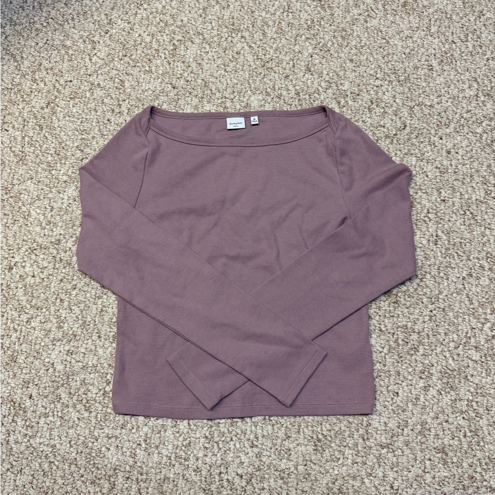 Aritzia Sunday Best Dusty Long Sleeve Top